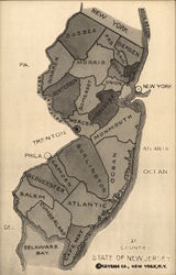 County Map of New Jersey 