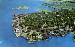 Aerial view of the Thousand Islands, New York on the St. Lawrence River Aerial view of the Thousand Islands, New York on the St. Lawrence River