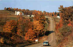Winding Pavement Autum Scene Winding Pavement Autum Scene