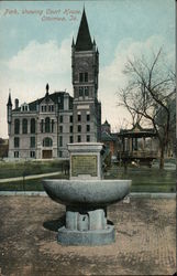 Park showing Courthouse Postcard