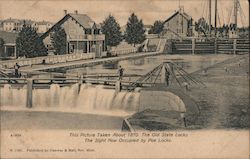 Old State Locks Postcard