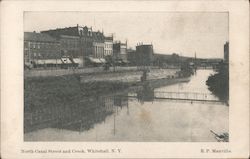 North Canal Street and Creek Postcard