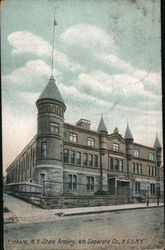 N.Y. State Armory, 4th Separate Co., N.G.S.N.Y. Postcard