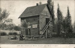 Log Jail Built in 1837 Postcard