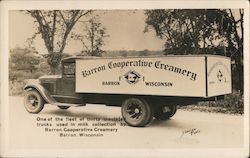 Barron Cooperative Creamery Insulated truck Postcard