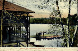 Pavilion And Lake At Pine Island Park