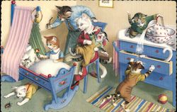 Cats Baby Nursery Postcard
