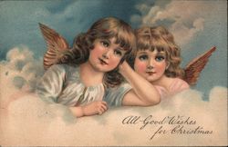 Angels Resting on a Cloud Postcard