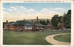Brattleboro Memorial Hospital Vermont Postcard Postcard Postcard