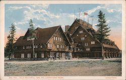 Old Faithful Inn Yellowstone Park Postcard