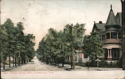 Oak Street, Looking West Postcard