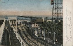 The Race Course. Steeplechase Park, Coney Island, NY Postcard