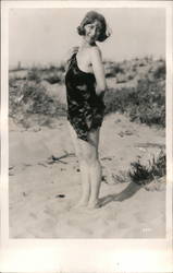 Woman in Dark Swimsuit Swimsuits & Pinup Postcard Postcard Postcard