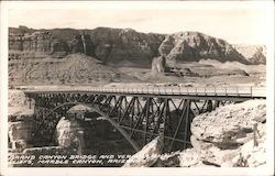 Grand Canyon Bridge and Vermillion Cliffs, Marble Canyon, AZ Postcard
