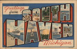 Greetings from South Haven Postcard