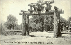 Enterance To Califonia Redwood Park Enterance To Califonia Redwood Park