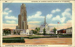 Catheral Of Learning Campus,University Of Pittsburgh, Shpwing The Foster Memorial And Heinz Chapel