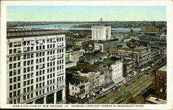 Bird'S Eye View Of New Orleans, Showing Crescent Formed By Mississippi River
