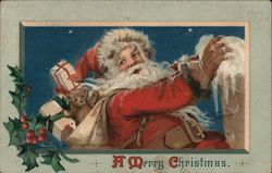 Santa Claus delivering toys Postcard