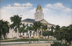 Courthouse Square, Key West Fla. - K3 Postcard
