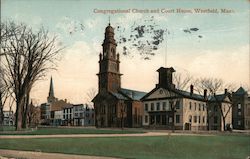 Congregational Church and Courthouse Postcard