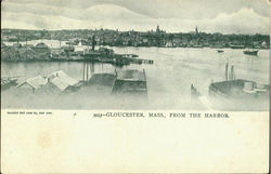 Gloucester From The Harbor Massachusetts Postcard Postcard