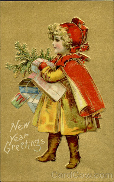 New Year Greetings New Year's Girls