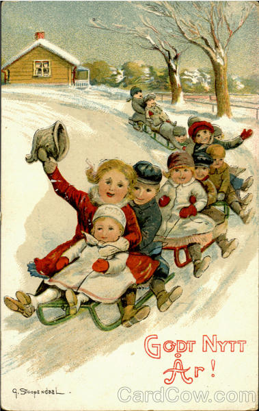Go'dt Nytt Ar! G. Stoopendaal New Year's Children