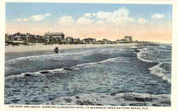 The Surf and Beach. Showing Clarendon Hotel At Seabreeze from Daytona Beach