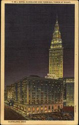 Hotel Cleveland And Terminal Tower At Night