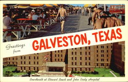 Boardwalk At Stewart Beach And John Sealy Hospital, University of Texas Medical Branch
