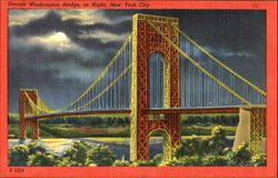 George Washington Bridge At Night