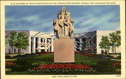 Builders Of The Future Statue By Wm. Zorach And Business Systems And Insurance Building
