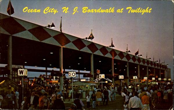 Boardwalk At Twilight Ocean City New Jersey