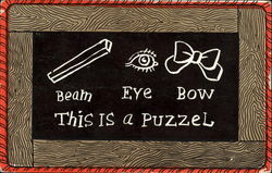 Beam Eye Bow This Is A Puzzel Postcard