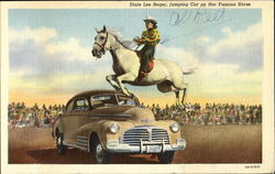 Dixie Lee Reger Jumping Car On Her Famous Horse