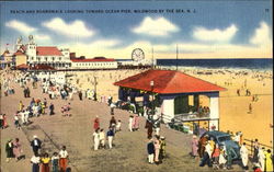 Beach And Boardwalk Looking Toward Ocean Pier