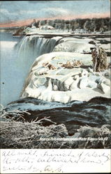 American Falls From Goatlsland In Winter