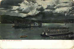 Steamer on Ohio River by Moonlight