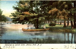 Canoeing On Sunset Lake
