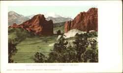 Pike's Peak From The Gateway Garden Of The Gods