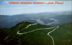 Winding Memorial Highway Lake Placid, NY Postcard Postcard