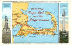 Auto Map Cape Cod And The Pilgrimland