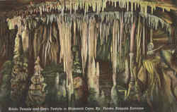 Hindu Temple and Onyx Temple in Mammoth Cave, Frozen Niagara Entrance