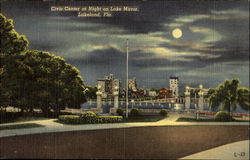 Civic Center At Night, Lake Mirror Civic Center At Night, Lake Mirror