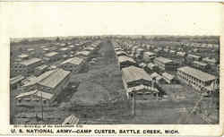 Bird's Eye of the Cantonment City, U. S. National Army-Camp Custer Bird's Eye of the Cantonment City, U. S. National Army-Camp Custer