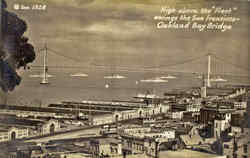 High above the Fleet San Francisco-Oakland Bay Bridge