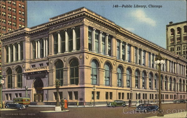 Public Library Vintage Postcard