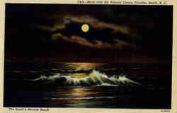 Moon over Atlantic Ocean