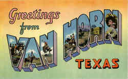 Greetings from Van Horn - Large Letter
